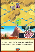 DXRD Caption of King Cold tells Mecha Frieza that the soldiers used in the Trunks Saga are ''our underlings'' (Dragon Ball Z Harukanaru Densetsu)