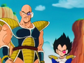 Nappa and Vegeta wearing scouters