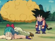 Bulma sendo rejeitada pela Nuvem Voadora