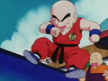 Krillin reveals that he can fly