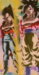 Goku and Vegeta as Super Saiyan 4s
