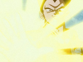 Vegeta fire a Ki Blast at Nappa in GT