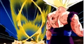 Gohan watching Cell powering up