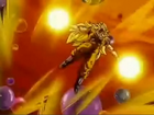 Goku charging two ki spheres in his hands