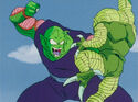 Piccolo fights with the last Saibaman