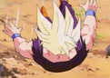 gohan lands on the ground