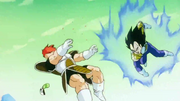 Vegeta strikes first