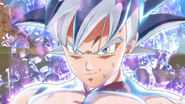 Son Goku (Doctrina Egoísta Suprema) en el tráiler de revelación de Super Dragon Ball Heroes: World Mission.