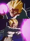 Baby Gohan uses the Kamehameha