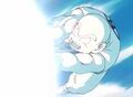 Krillin fires his Kamehameha at Nappa