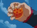 The Seven-Star Dragon Ball in Goku's hand