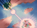 The Namekian shoots a soldier when trying to hit Zarbon