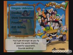 Dragon Ball Z Budokai Tenkaichi 3 ISO DIVINA V2 - Main Menu and