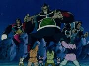 Escuadrón de Bardock atacando un planeta