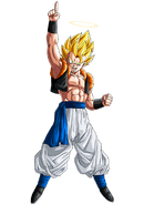 Arte conceptual de Gogeeta Super Saiyan en Dragon Ball Z: Dokkan Battle.