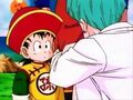 Kid Gohan talking to Bulma