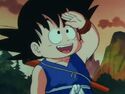 Goku looking at Bulma