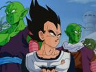 Vegeta with Piccolo and the other Namekians at the Capsule Corporation HQ