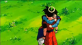 Goku says goodbye to Gohan