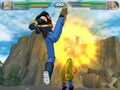 Super 17 kicking Goku