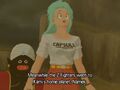 Bulma and Mr. Popo in a cutscene