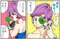 Bulma examines Raditz's scouter in the full color manga