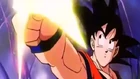 Goku fires a finger blast while inside Buu
