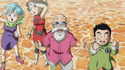 Bulma, Videl, Roshi, Krillin