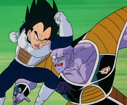 Vegeta lucha con Ginew.