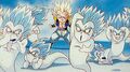 Gotenks with his Kamikaze Ghosts