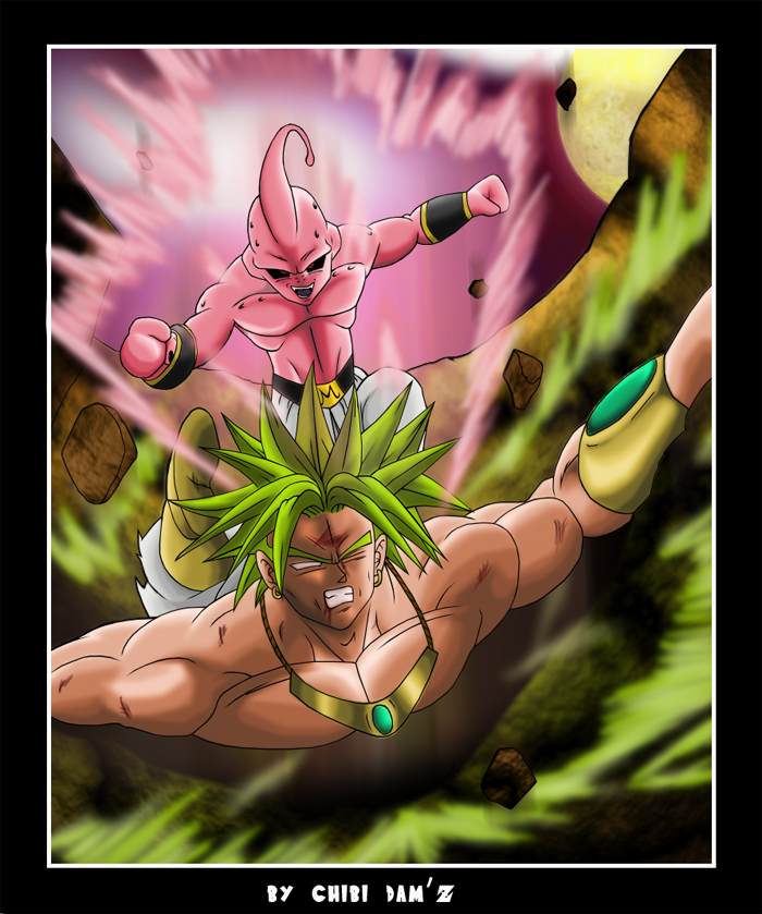 broly vs buu cell frieza