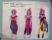 DBXV Concept Art Chronoa - Supreme Kai of Time (unused adult designs)