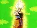 Super Saiyan Goku prepares a Kiai