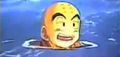 Krillin inside the water