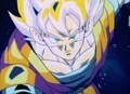 Goku using Instant Transmission in Broly the Legendary Super Saiyan