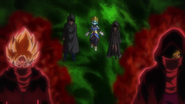 Æos junto a los Guerreros de Negro en un corto animado promocional de Super Dragon Ball Heroes: Misión del Ultradiós 1 (UGM1).