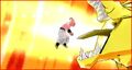 A very surprised Kid Buu about to get eaten in Budokai 3 HD