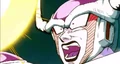 Frieza moments before the blast hits him