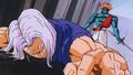 Kogu with Future Trunks on the ground