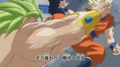 Broly grabs Goku
