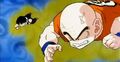 Krillin paralyzed by Guldo's telekinesis