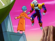 Bulma aconsejándole subir y escapar con la nave