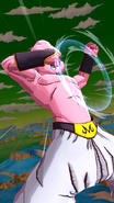 Legends Limited Buu: Kid (DBL32-02S) performing the Drumming gesture at the beginning beginning of Destruction Blaster in Dragon Ball Legends