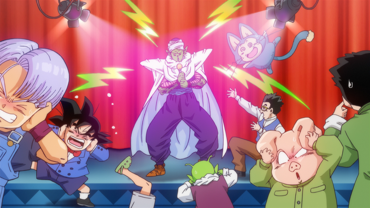 son gohan, trunks, piccolo, pan, and son goten (dragon ball and 2 more)  drawn by suzuki_zentarou