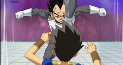 Dragon Ball Super Dublado episódio 37 - Vegeta VS Kyabe começa a