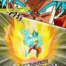 Super Saiyan Blue charges a Kamehameha in Dokkan Battle