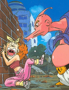 The girl rejecting Majin Buu's attempts to convince her to kiss him