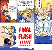 Vegeta fires the Final Flash