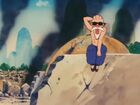 Roshi blowing up the castle