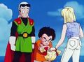 Gohan tells Krillin and his family about the tournament